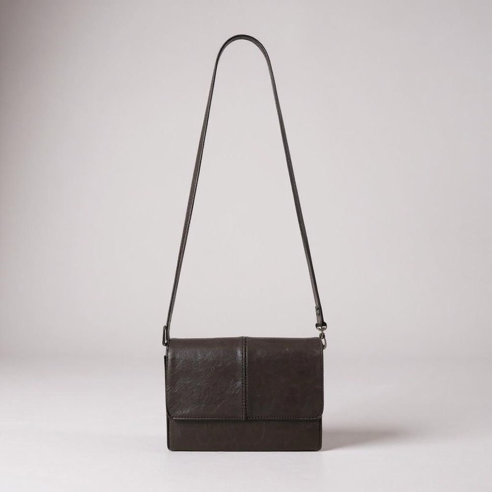 HOBO Dark Brown Leather Shoulder Bag
